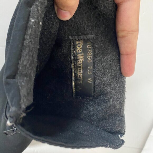 Toe Warmers Black Women’s Waterproof Alyssa Winter Boots Size 7.5 W - Picture 5 of 13